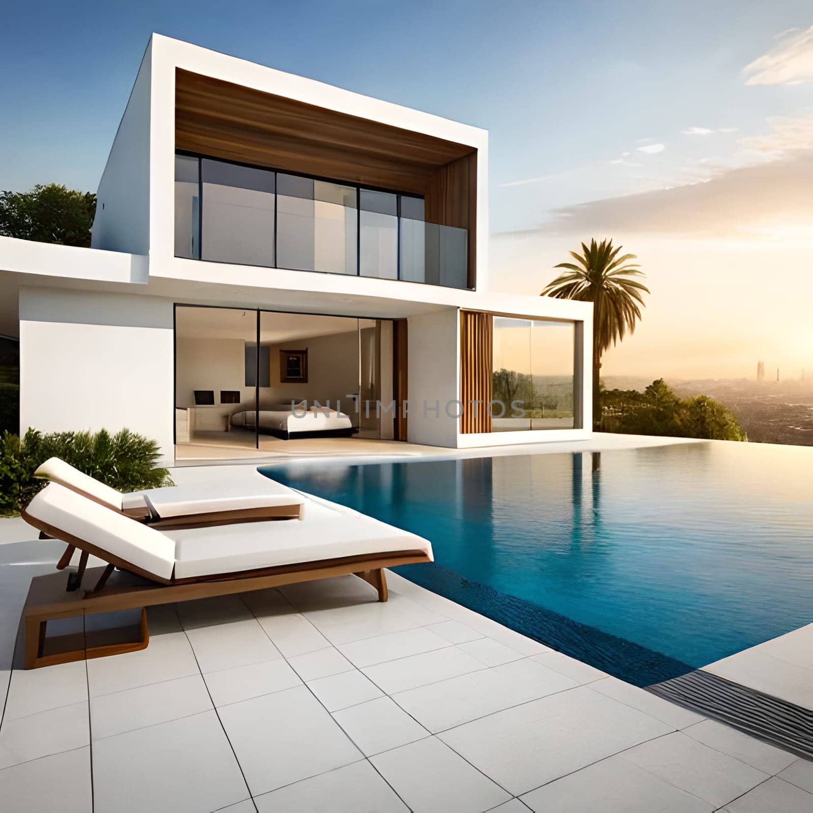 Luxury living Home ,3d render  Picture is AI-generated illustration. by TravelSync27