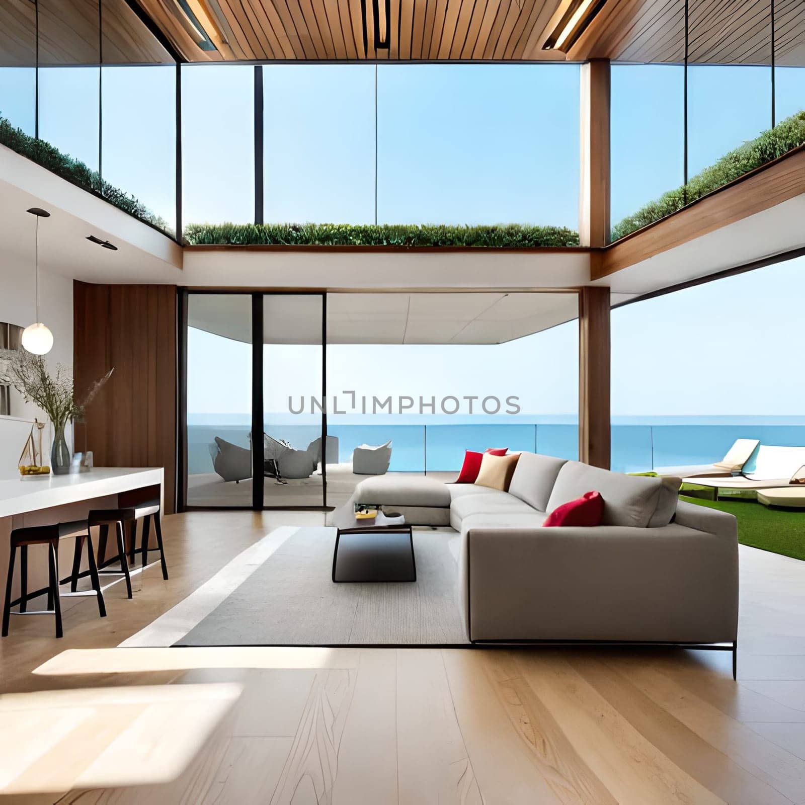 Luxury living Home ,3d render  Picture is AI-generated illustration. by TravelSync27