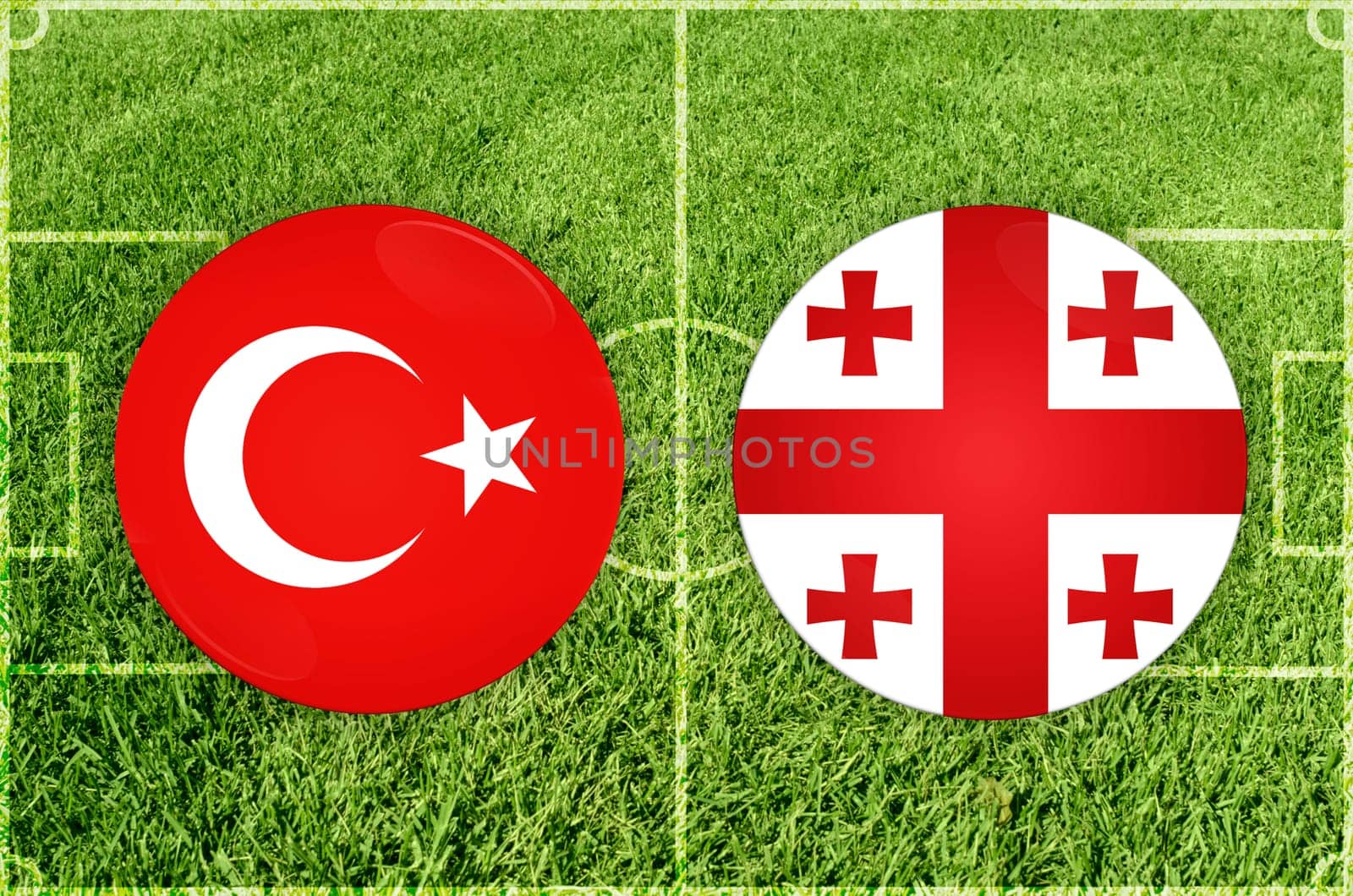 Turkey (Turkiye) vs Georgia football match by rusak