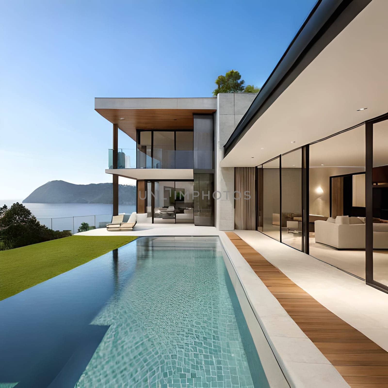 Luxury living Home ,3d render  Picture is AI-generated illustration. by TravelSync27
