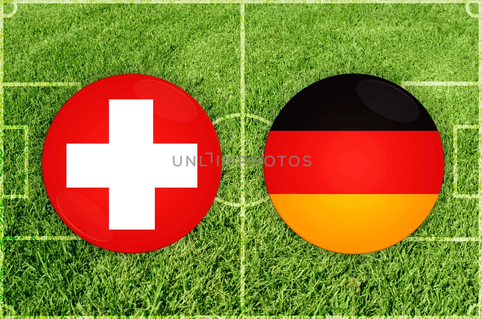 Switzerland vs Germany football match by rusak