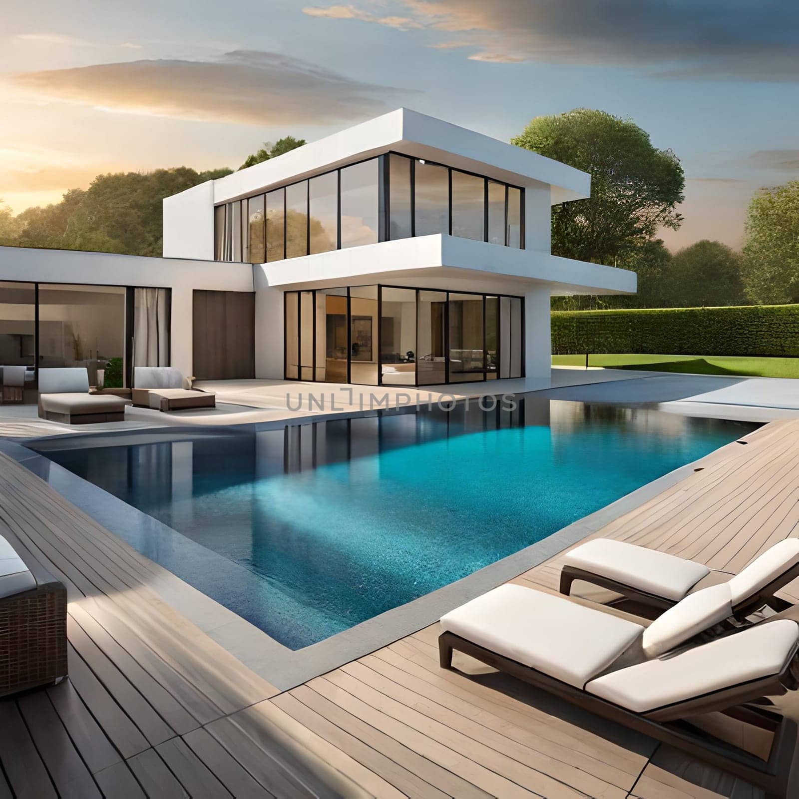 Luxury living Home ,3d render  Picture is AI-generated illustration. by TravelSync27