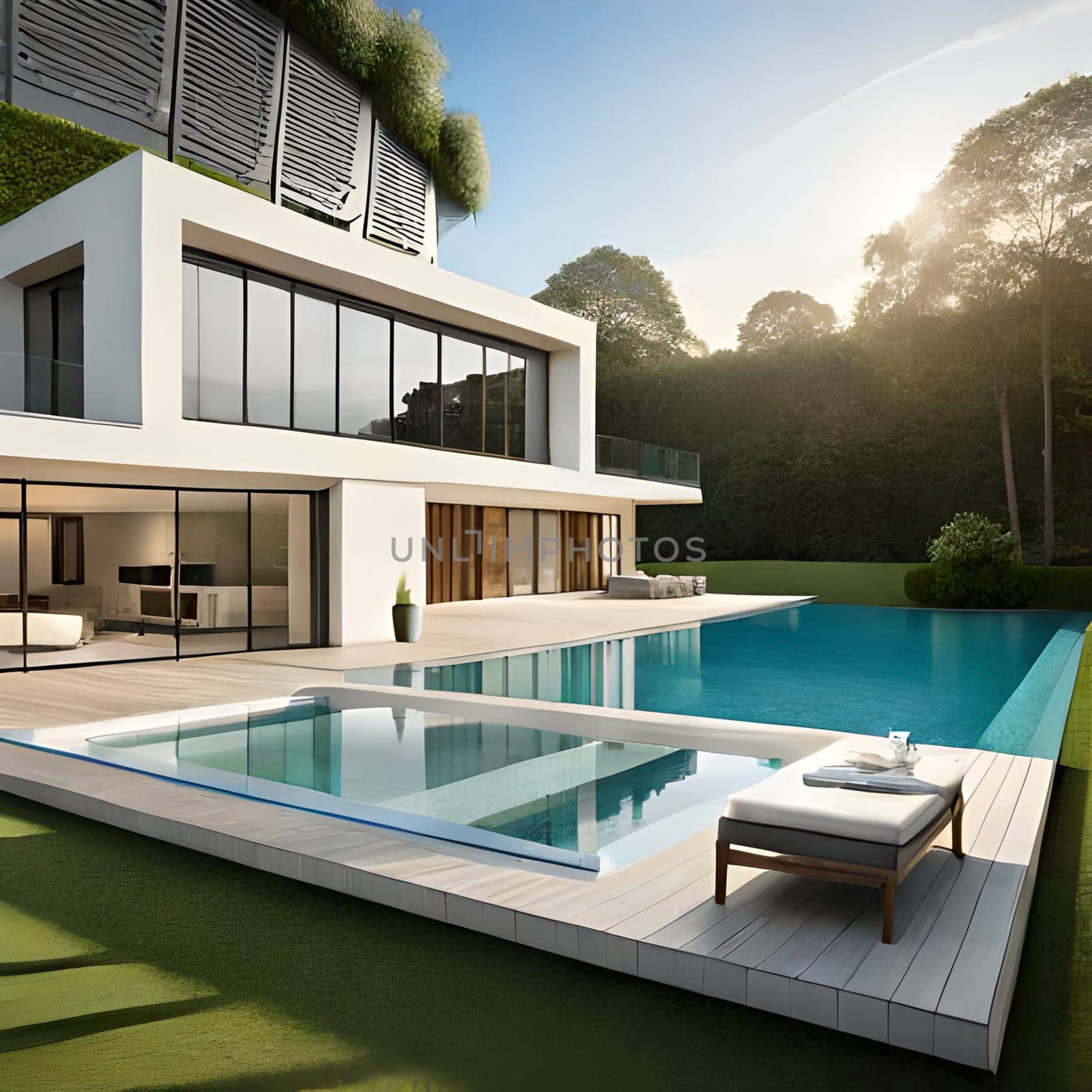 Magical Luxury living Home ,3d render  Picture is AI-generated illustration. by TravelSync27
