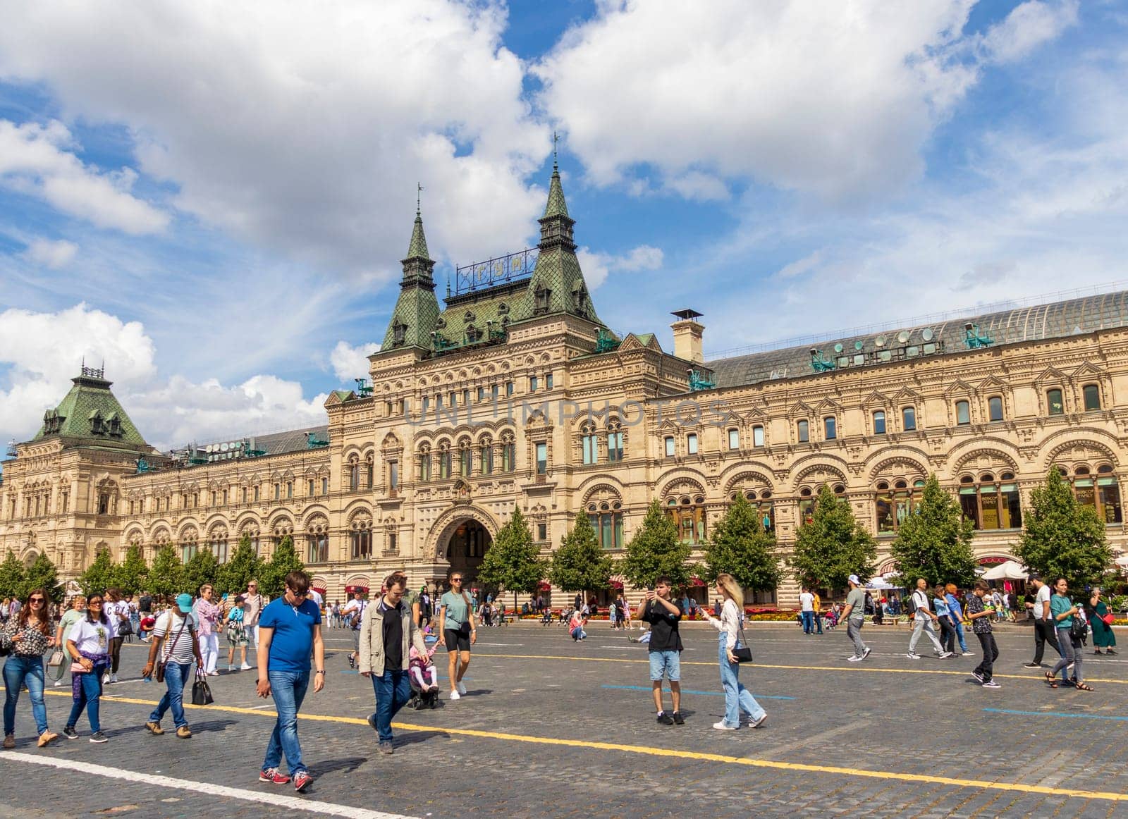 Moscow, Russia - 07.30.2023 - Red square, GUM building