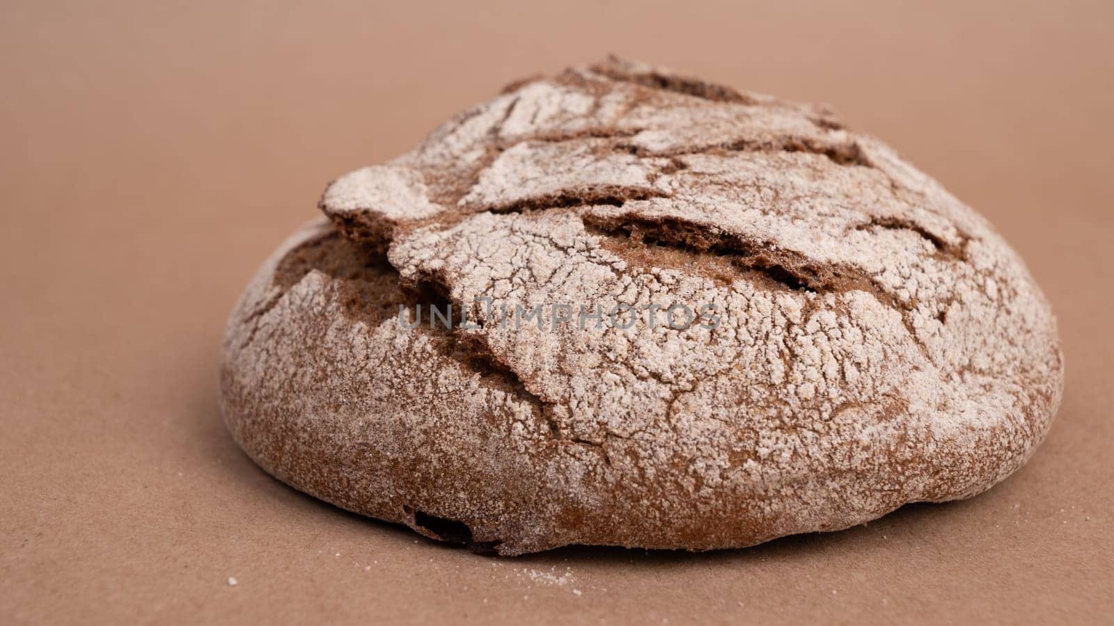 freshly baked bread on Brown craft paper