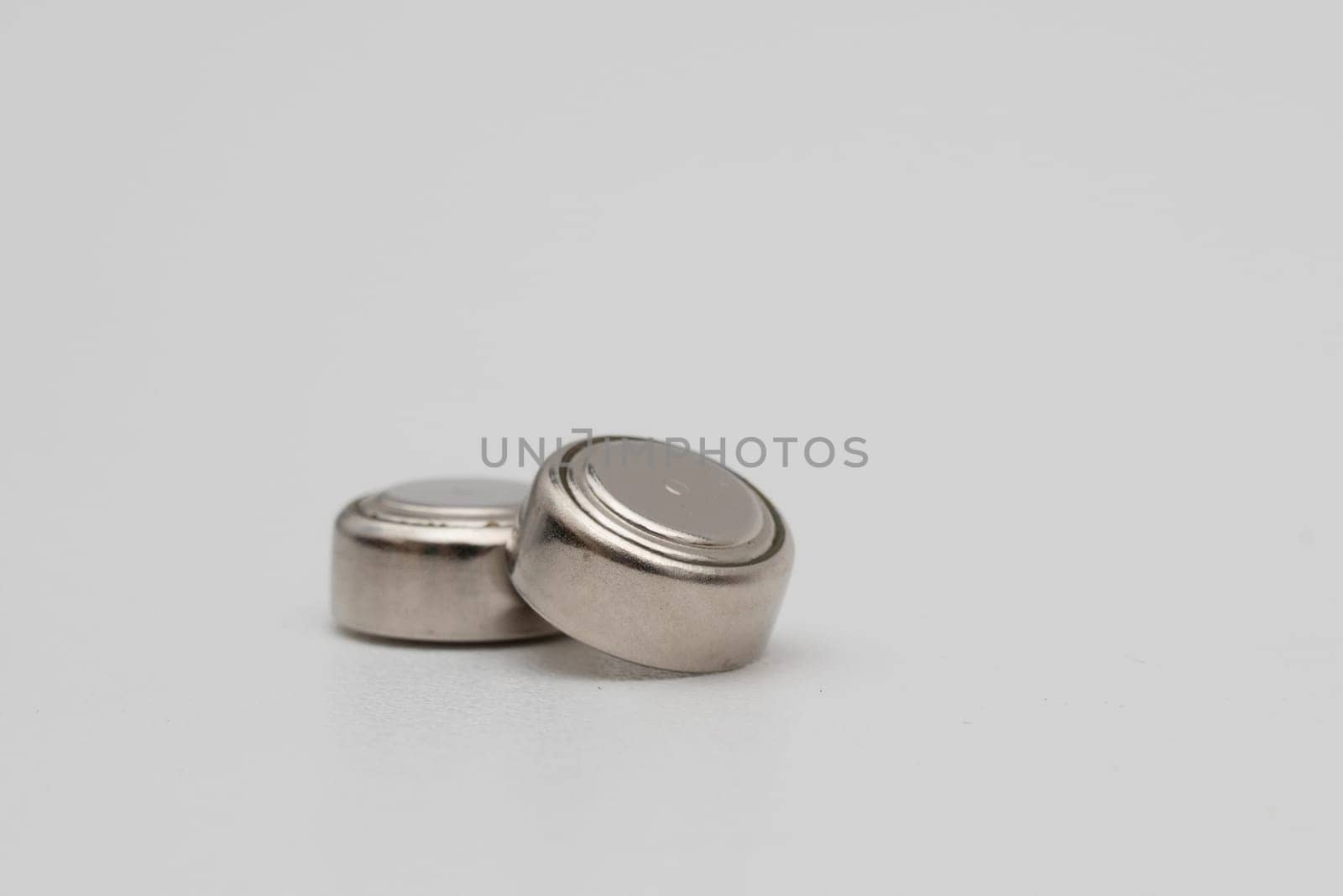some lithium battery on white background