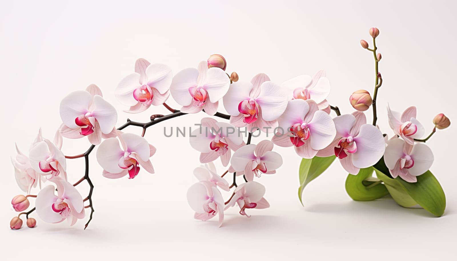 Orchid plant in full bloom by Nadtochiy