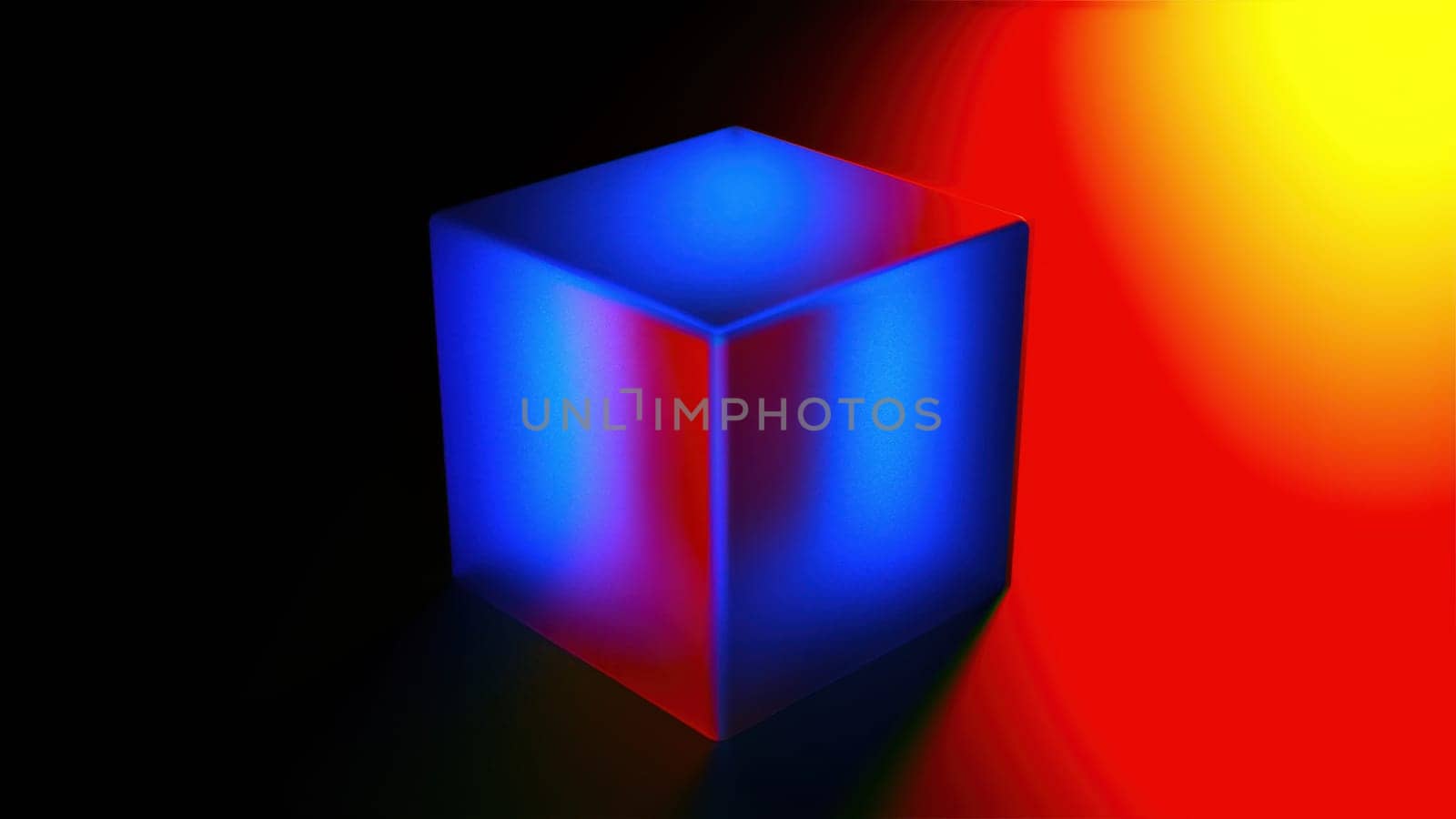 Abstract blue cube by nolimit046