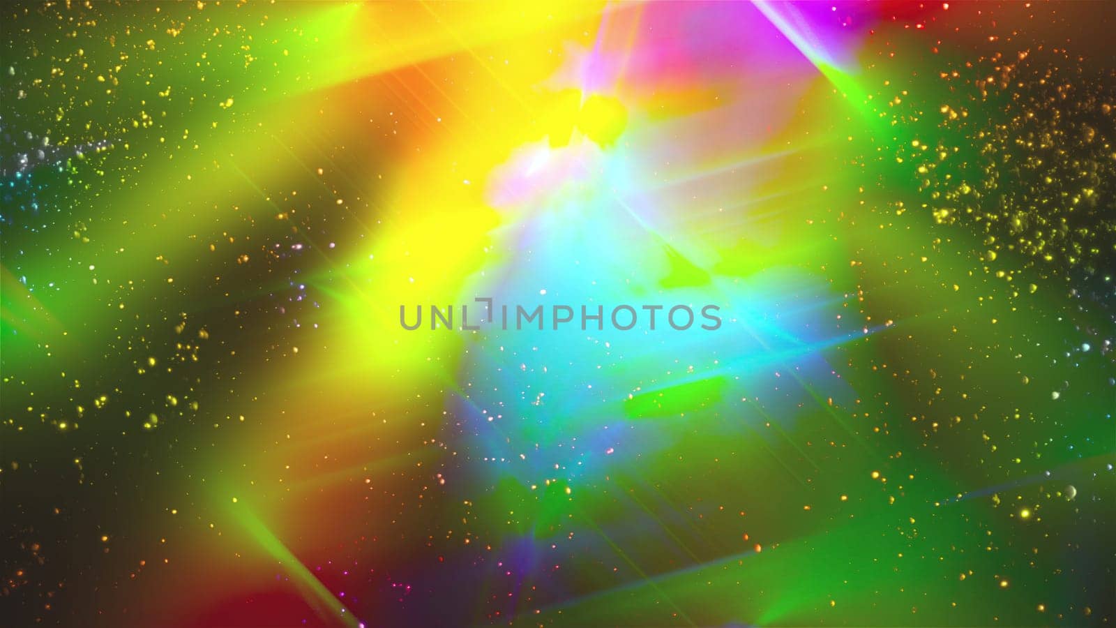 Abstract bright with lights and particles. Computer generated 3d render
