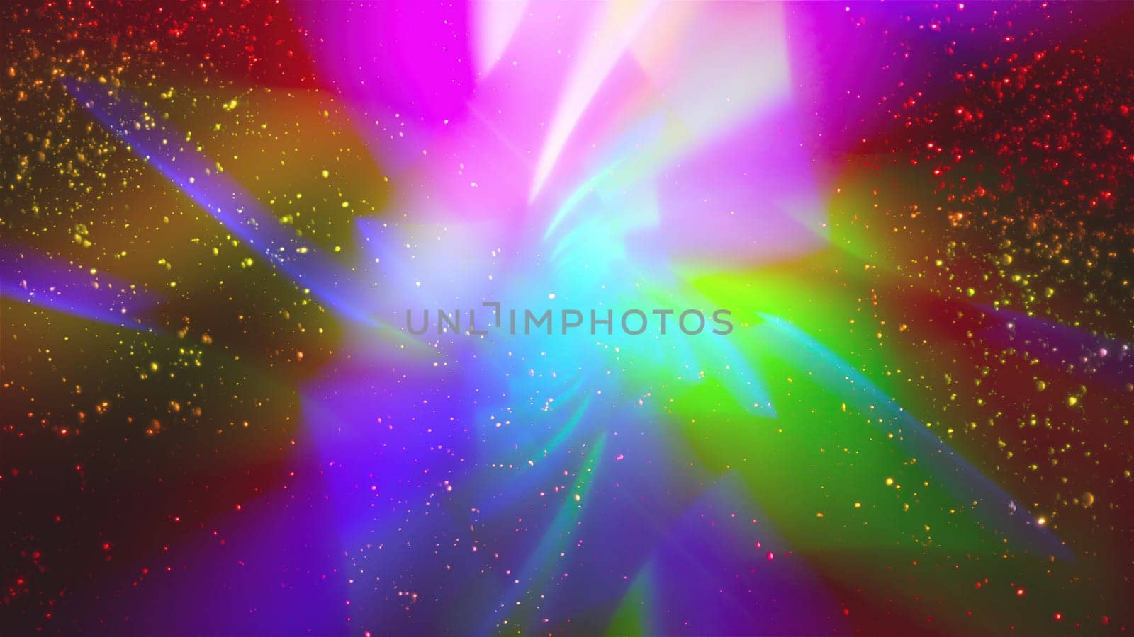 Abstract bright with lights and particles. Computer generated 3d render