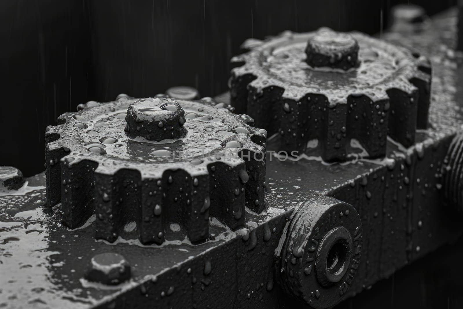 Details The gear is made of metal. Mechanical gears made of steel.