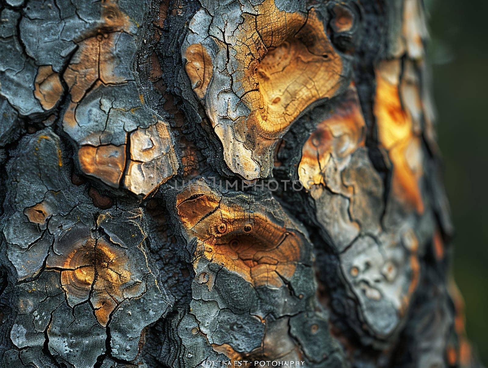 The texture of bark on an ancient tree, showcasing the passage of time and nature's resilience.