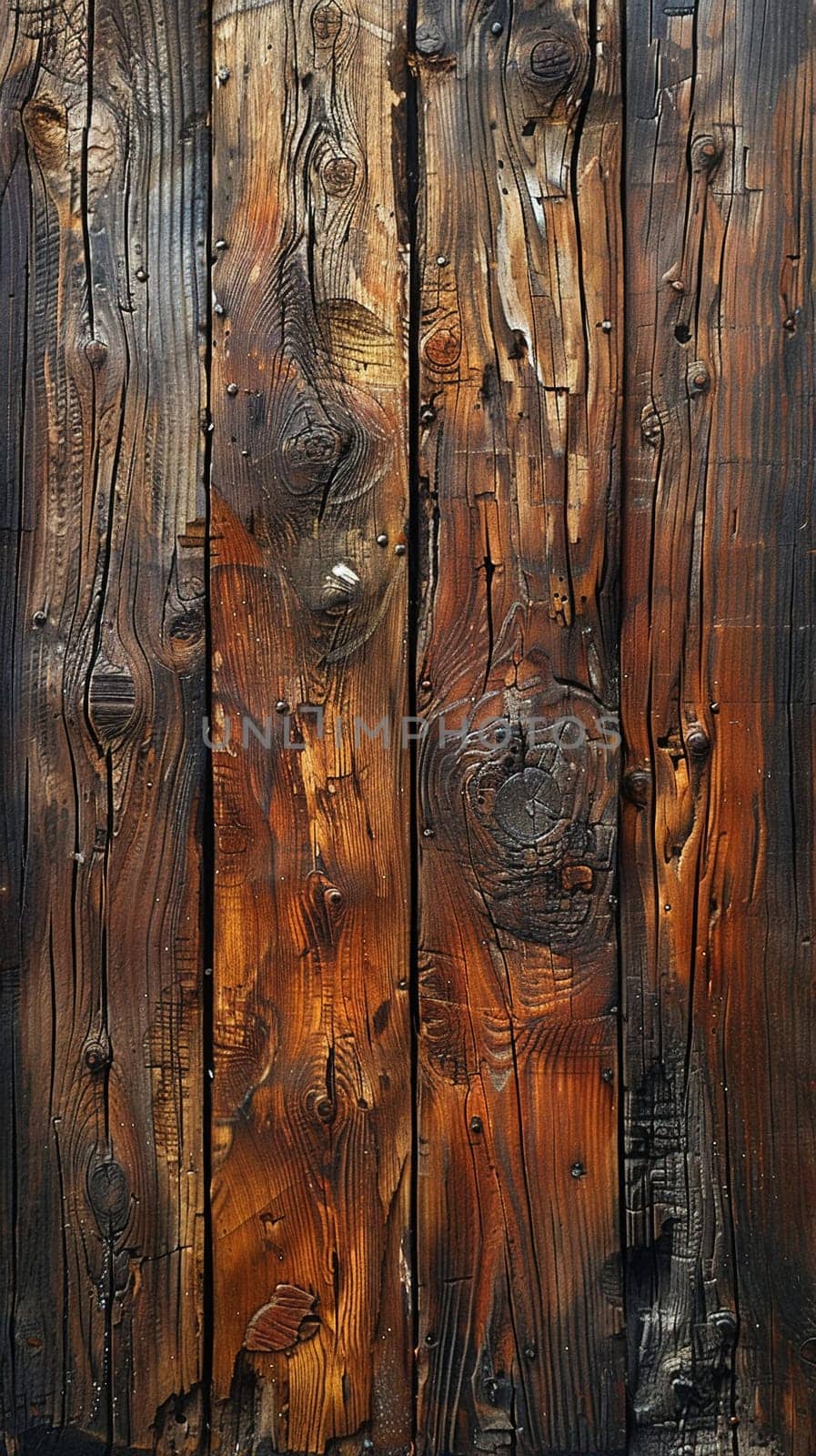 Rustic wood grain texture close-up by Benzoix