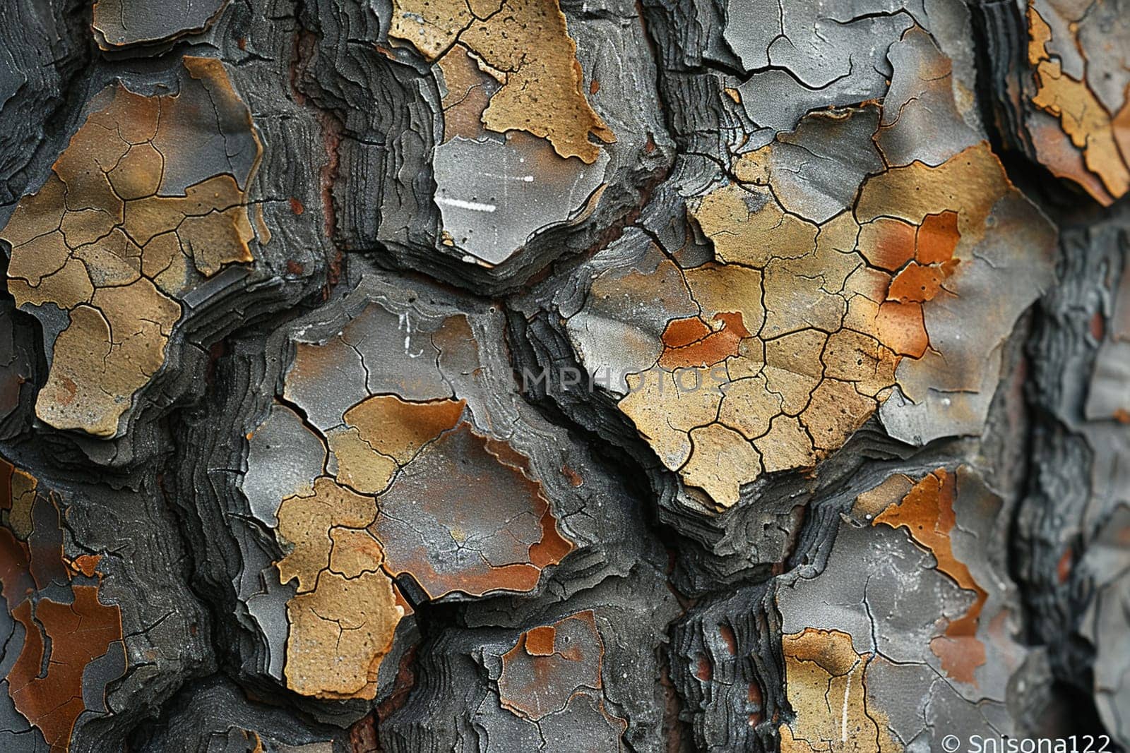 The texture of bark on an ancient tree, showcasing the passage of time and nature's resilience.