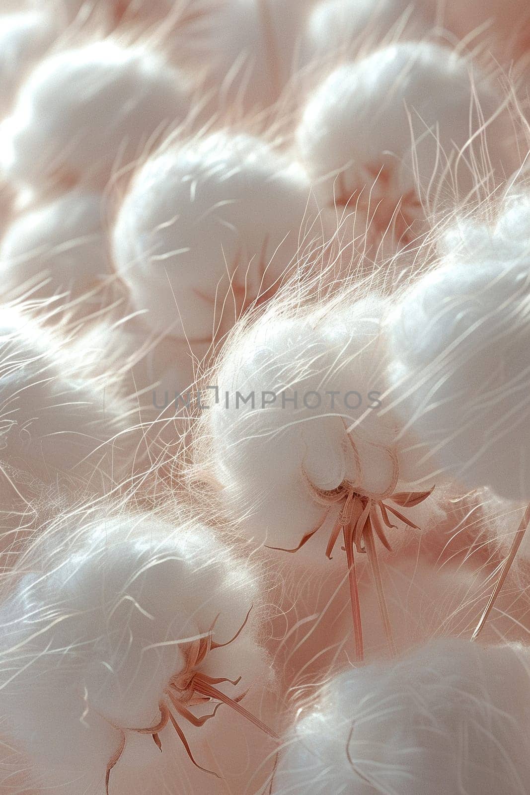 Close-up of fluffy cotton balls by Benzoix