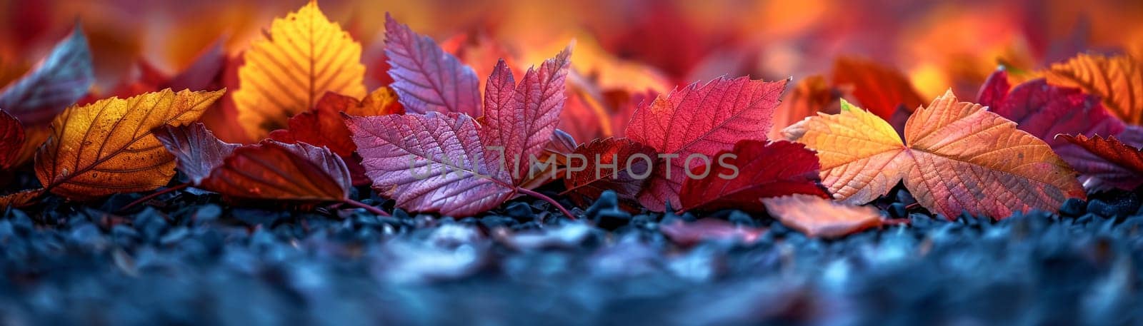 Close-up of colorful autumn foliage by Benzoix