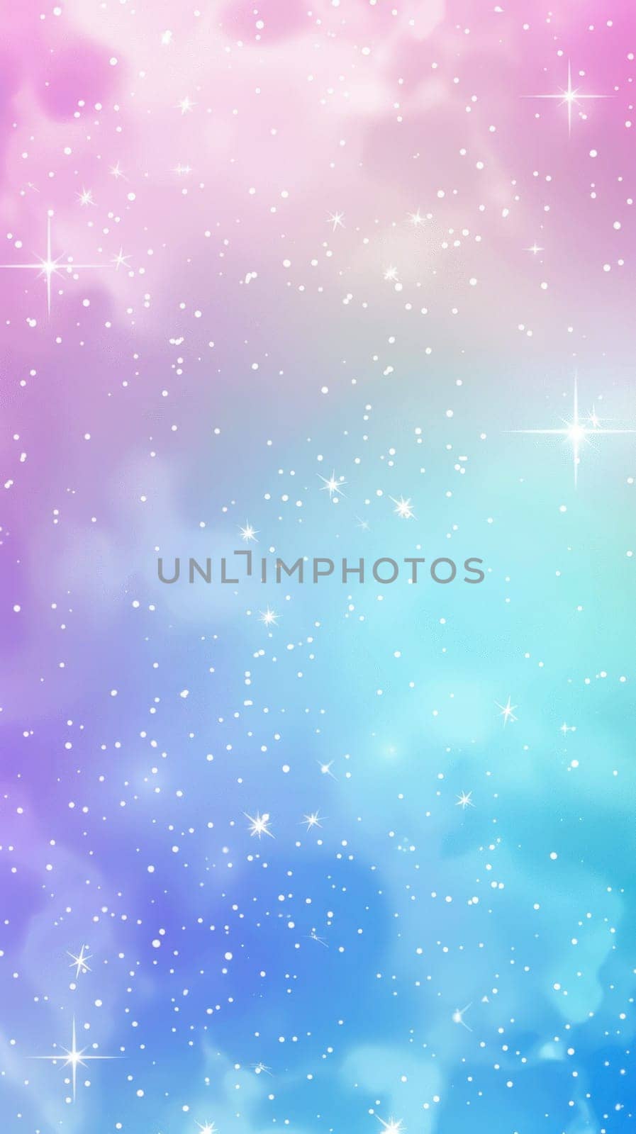 A colorful background with stars and a blue and pink swirl. The stars are scattered throughout the background, creating a sense of depth and movement