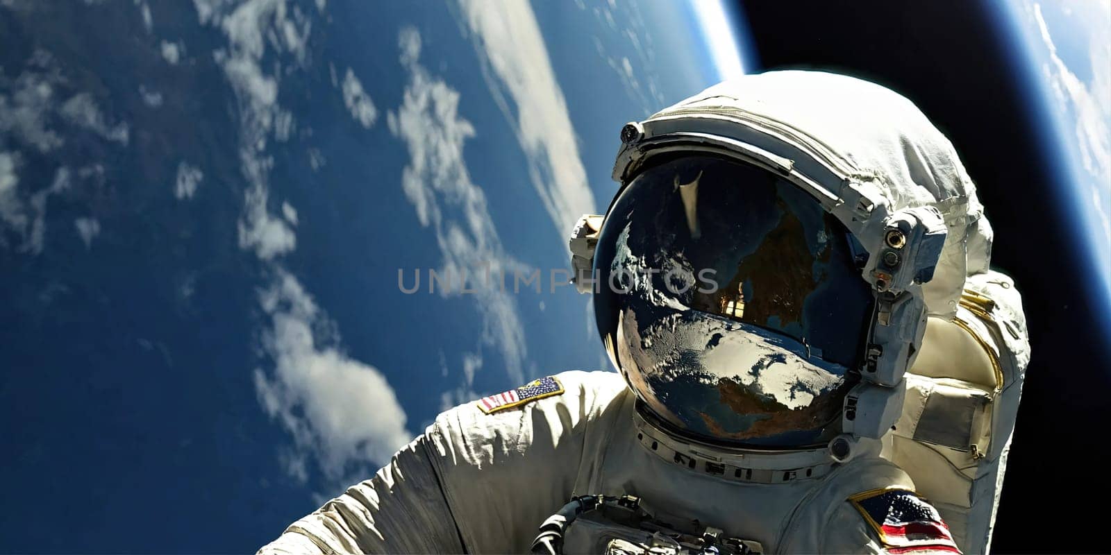 Astronaut in outer space. Generative AI. High quality photo