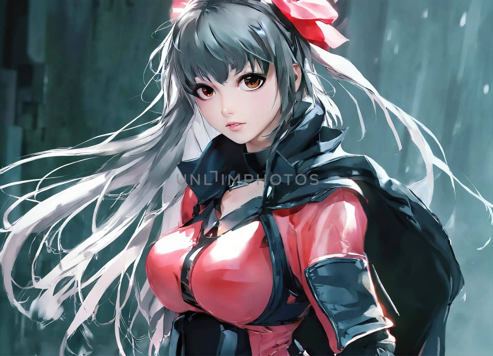 Anime heroine girl. Generative AI. High quality photo