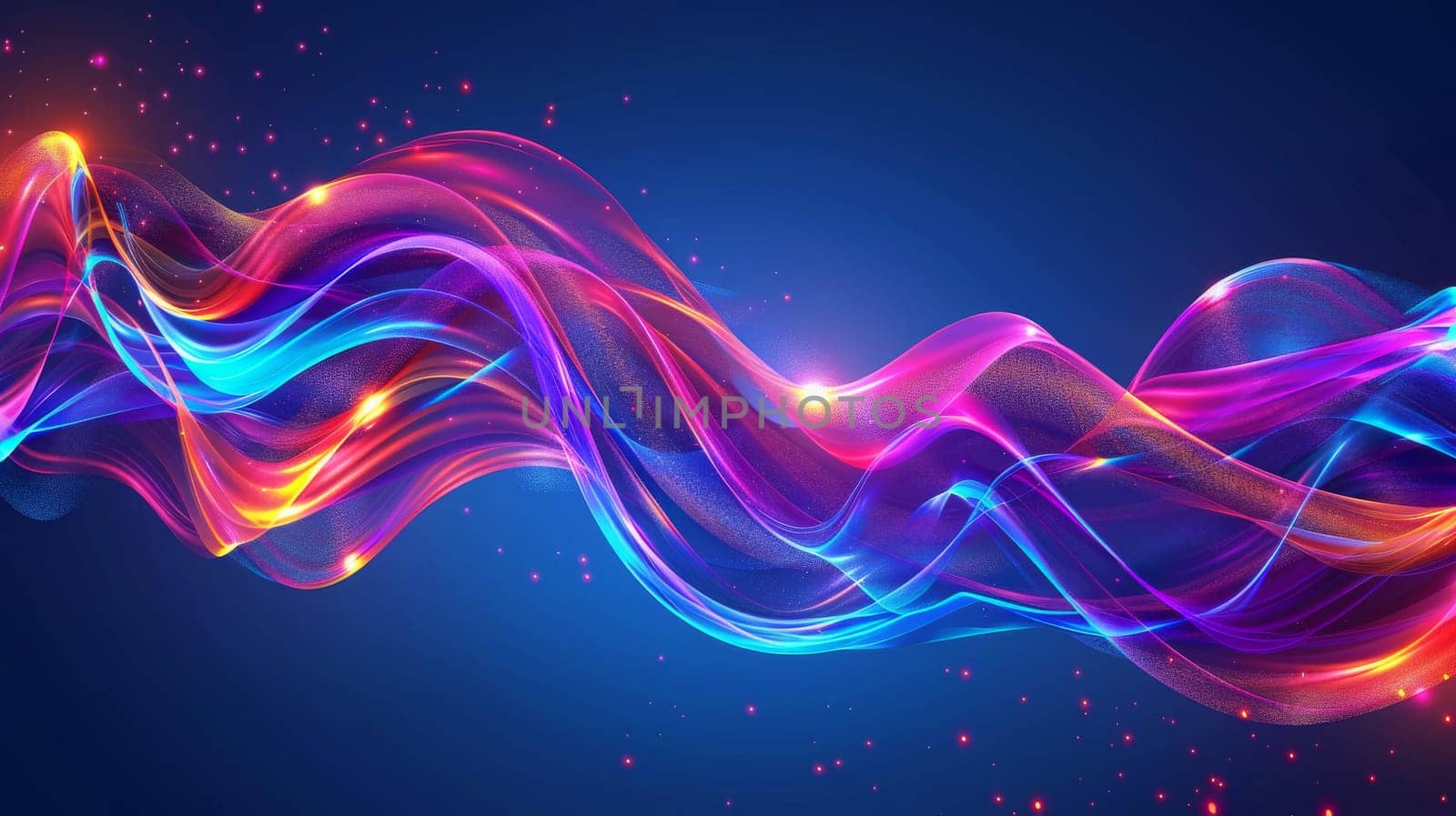 Abstract Futuristic colorful wave background by itchaznong