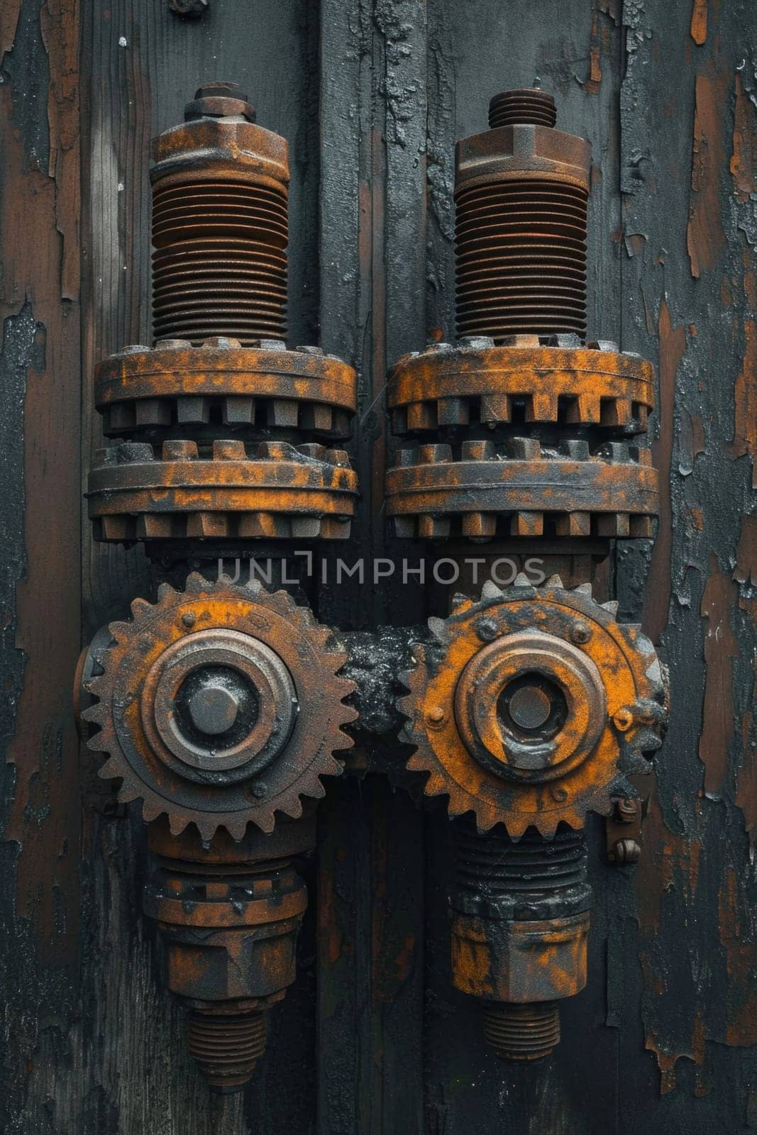 Details The gear is made of metal. Mechanical gears made of steel.