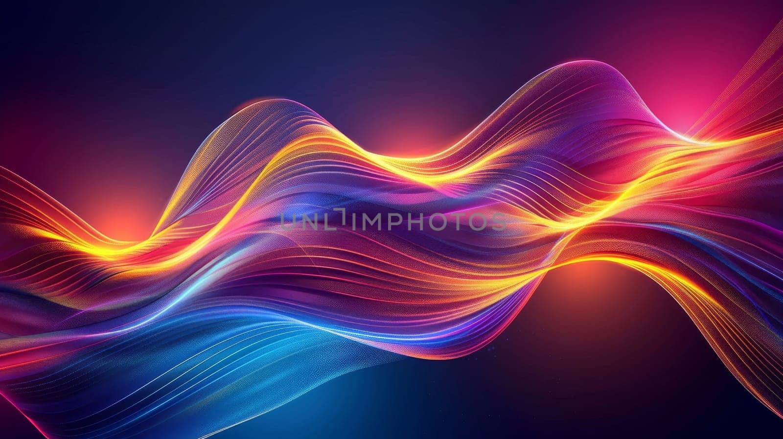 Abstract Futuristic colorful wave background by itchaznong