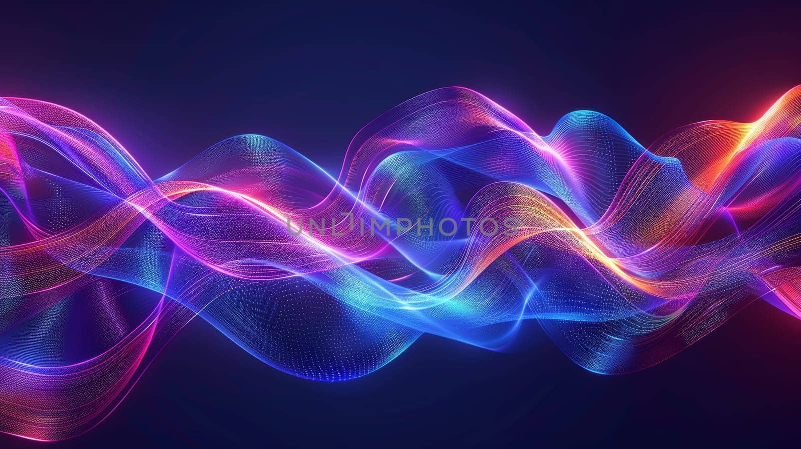 Abstract Futuristic colorful wave background by itchaznong