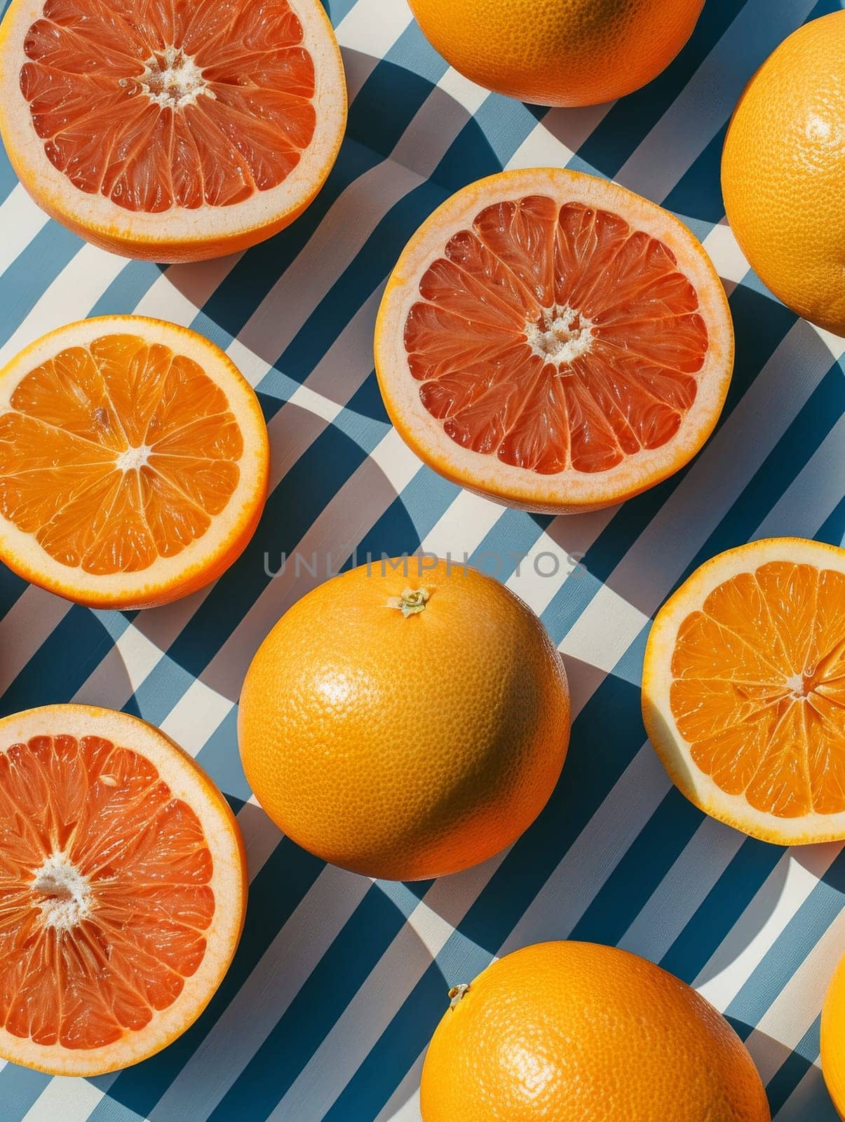 A close up of a bunch of oranges with one of them cut in half by itchaznong