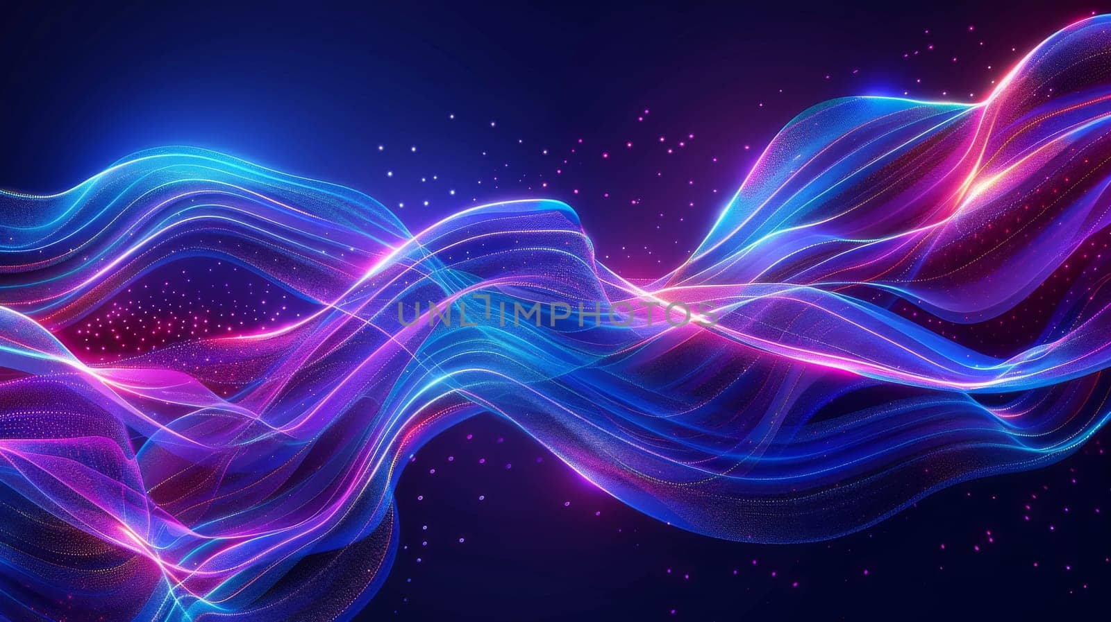 Abstract Futuristic colorful wave background by itchaznong