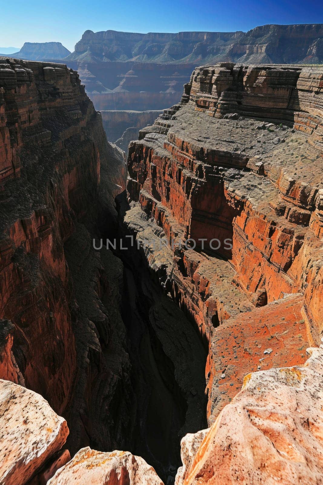 the bright colors of the Arizona gorge. sandstone cliffs in the Grand Canyon. USA. Arizona.