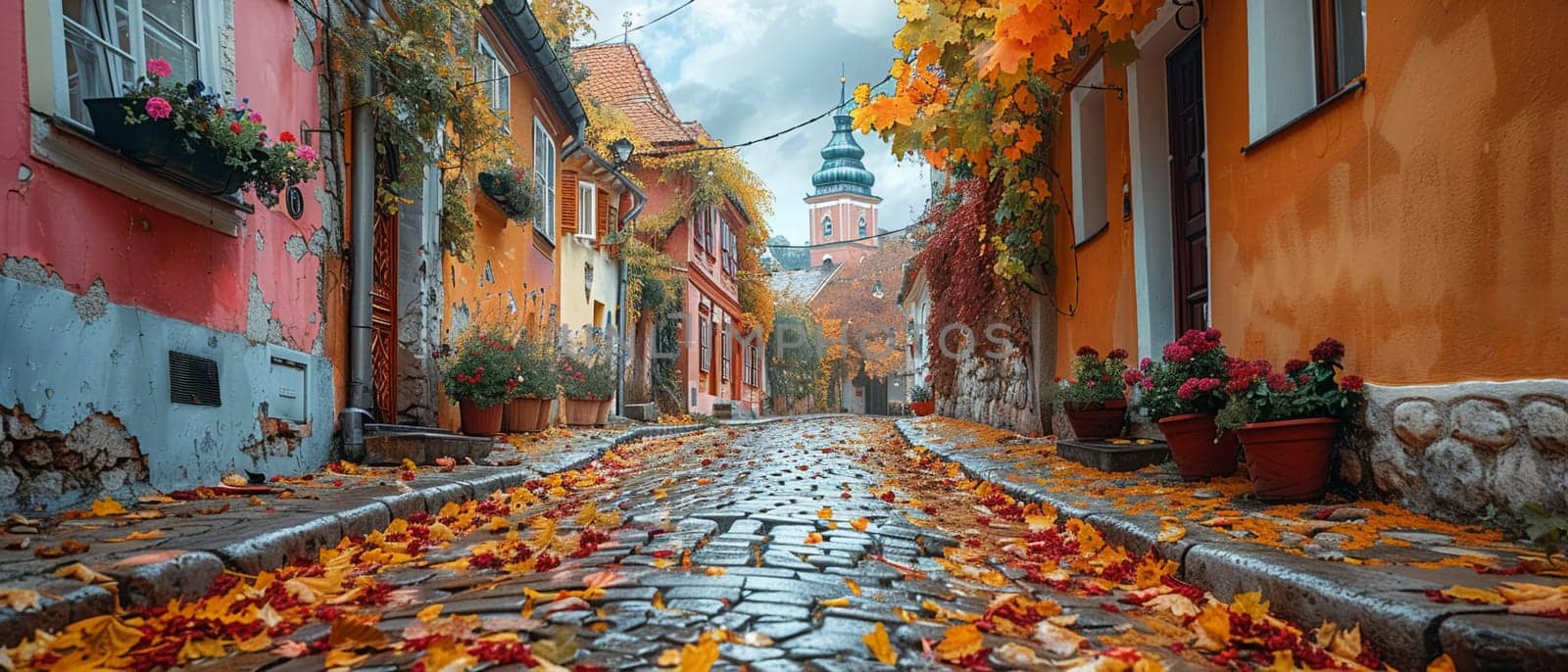 A cobblestone alleyway in an old European town, evoking history and charm.