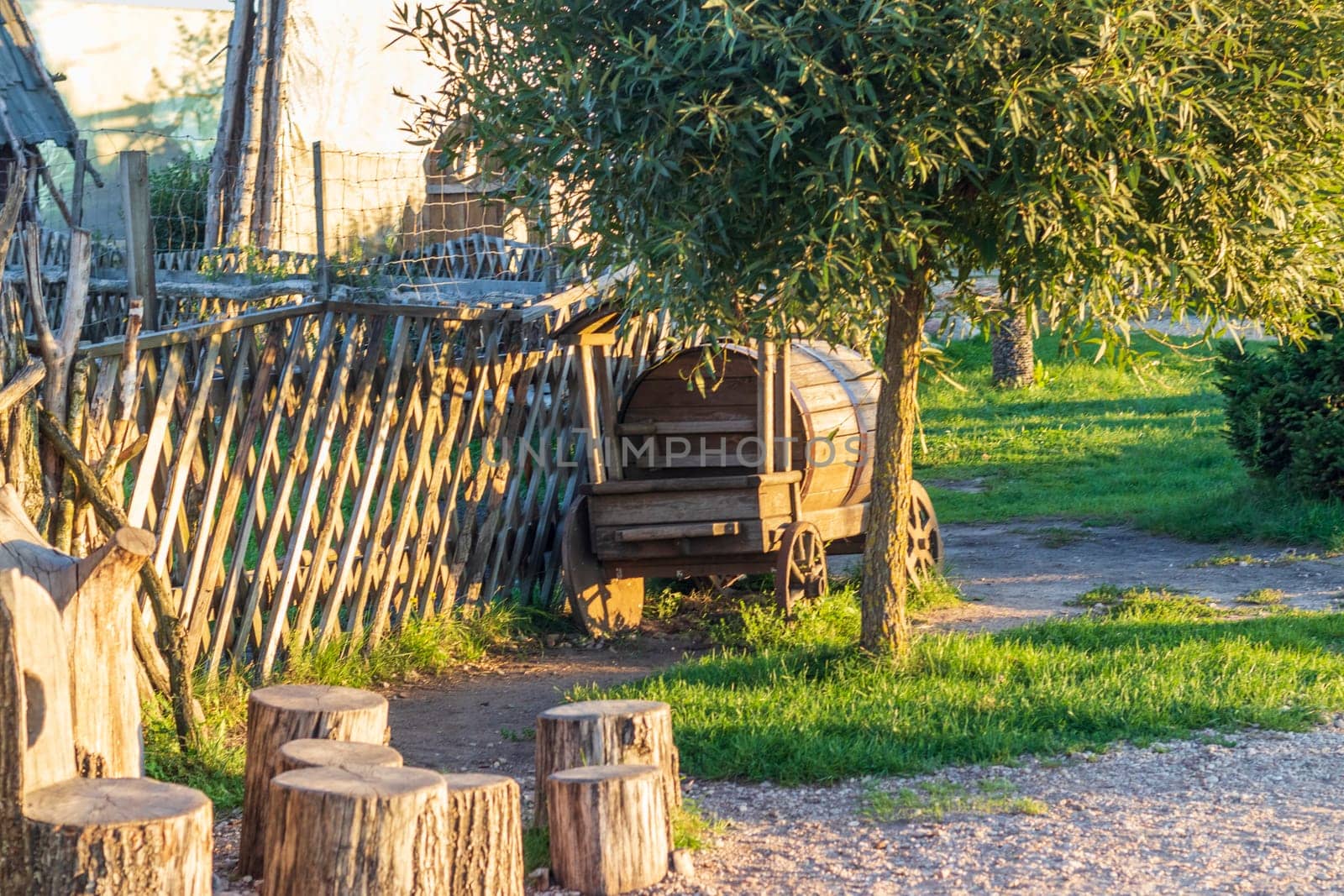 Shot of the street in the village