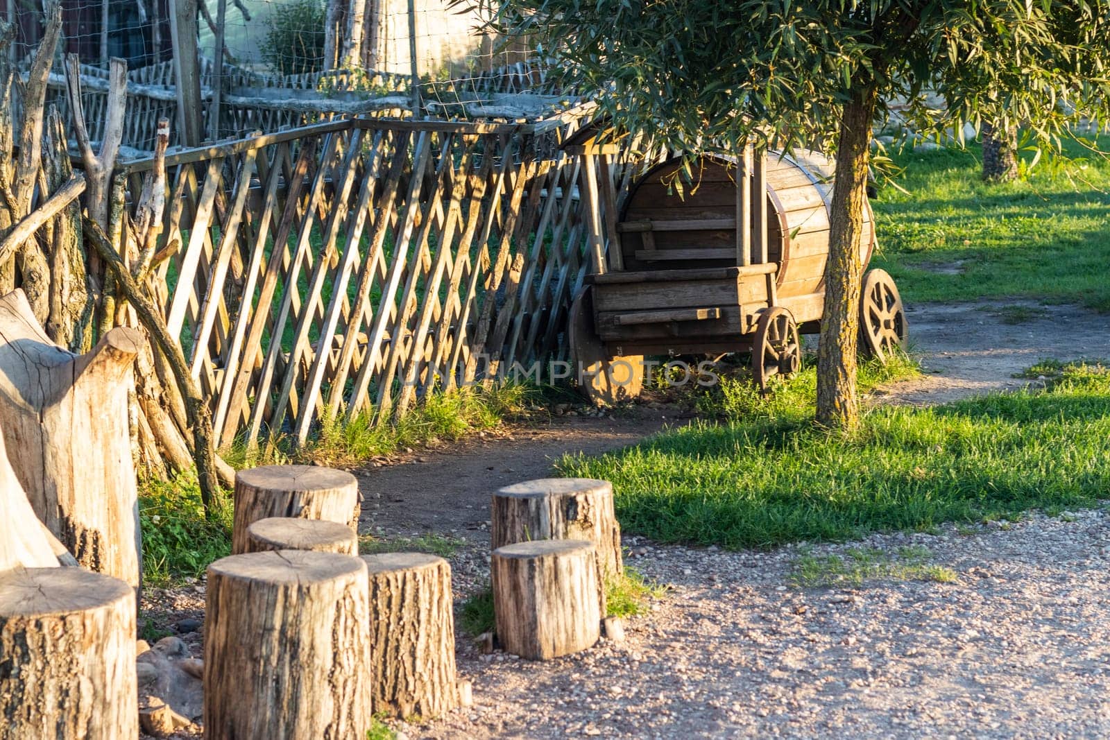 Shot of the street in the village