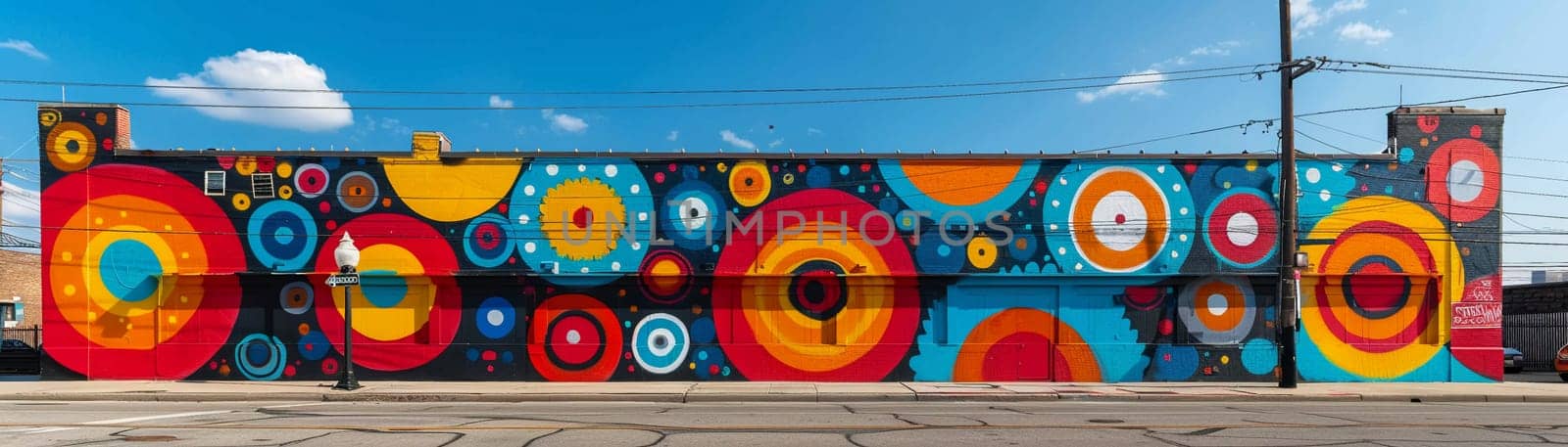 Colorful mural on a city building by Benzoix