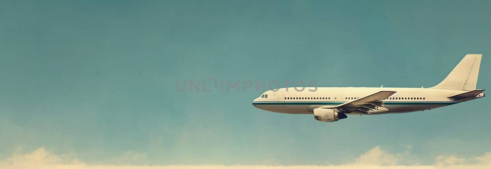 Airplane model on blue background. High quality photo