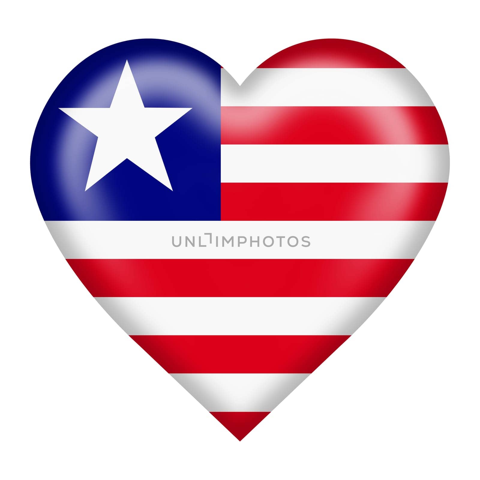 A Liberia flag heart button by VivacityImages