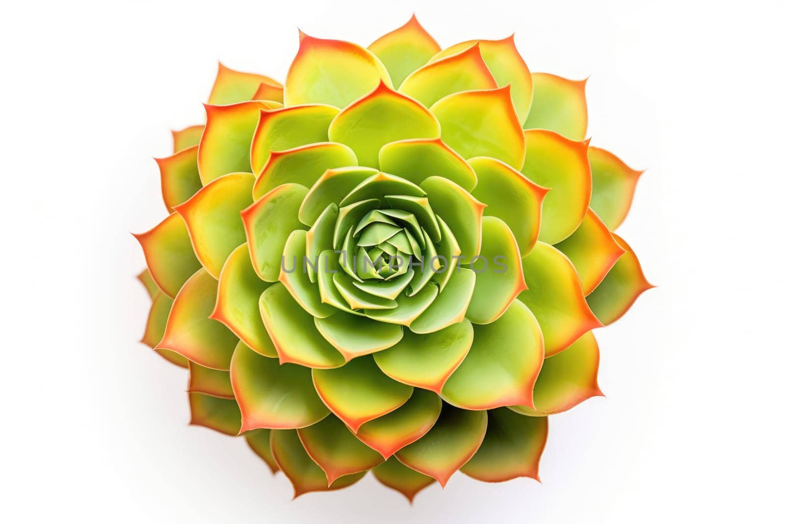 Succulent Echeveria agavoides pot plant isolated on white background. by Ramanouskaya