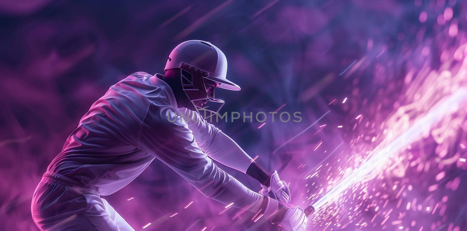 illustration of batsman playing cricket championship sports. High quality photo