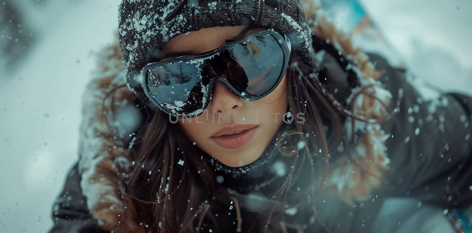 Attractive young woman in wintertime outdoor. Fashion model in winter clothing - Image by Andelov13