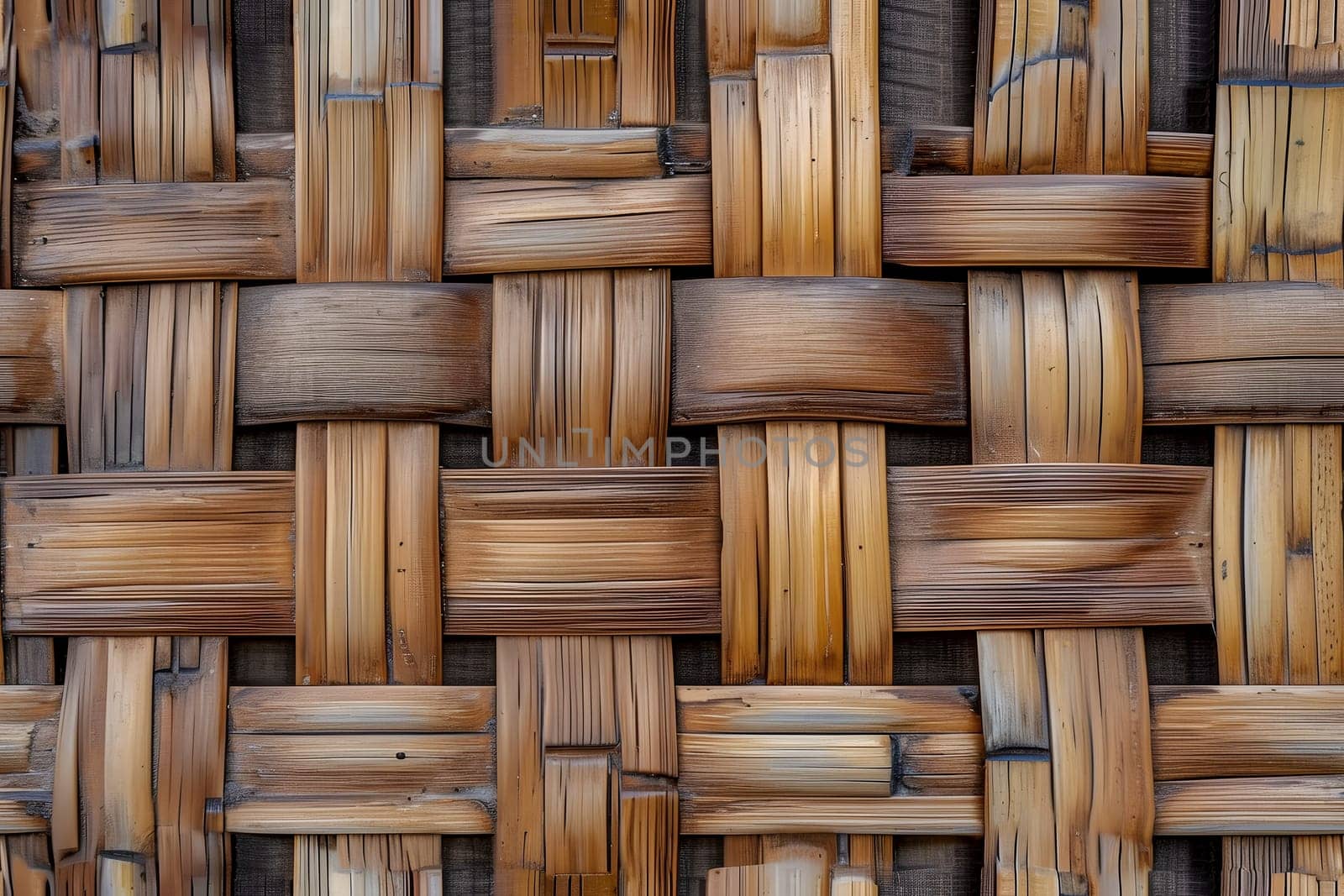 flat full-frame seamless texture of wicker bamboo wall by z1b