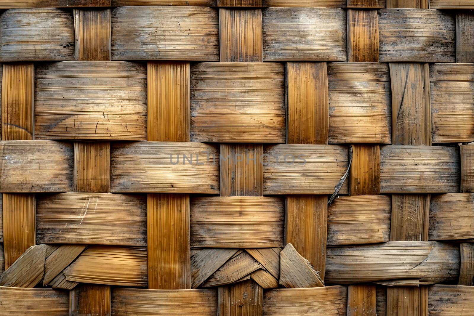 flat full-frame seamless texture of wicker bamboo wall by z1b