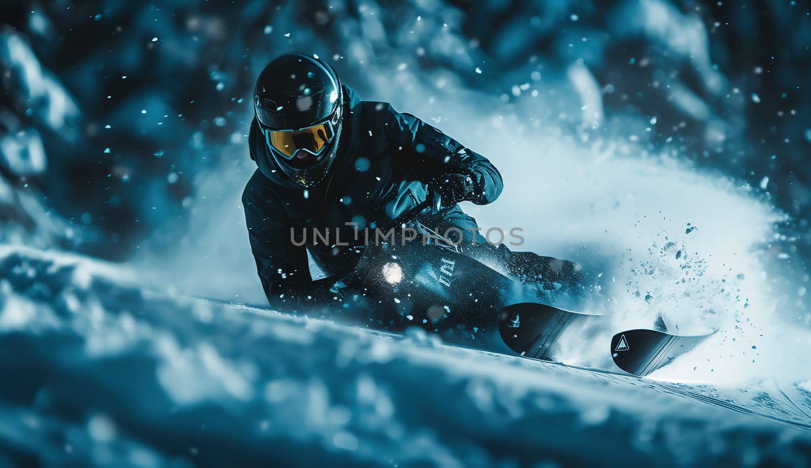 Colored hand sketch skier. illustration. High quality photo