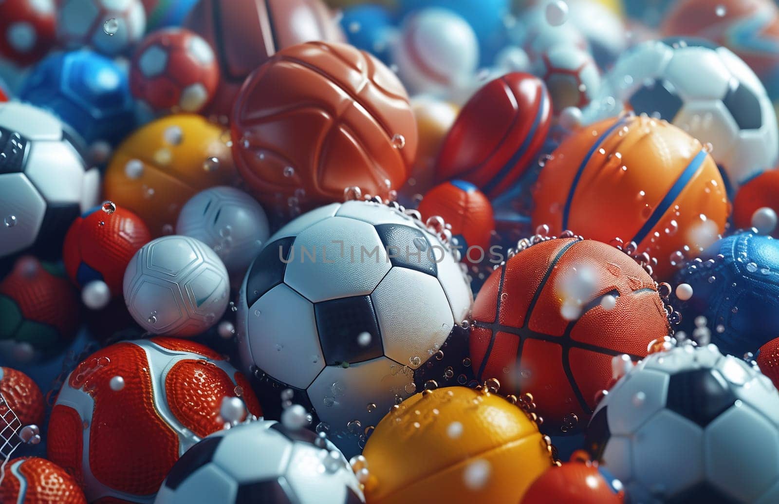 sport balls isolated on background by Andelov13