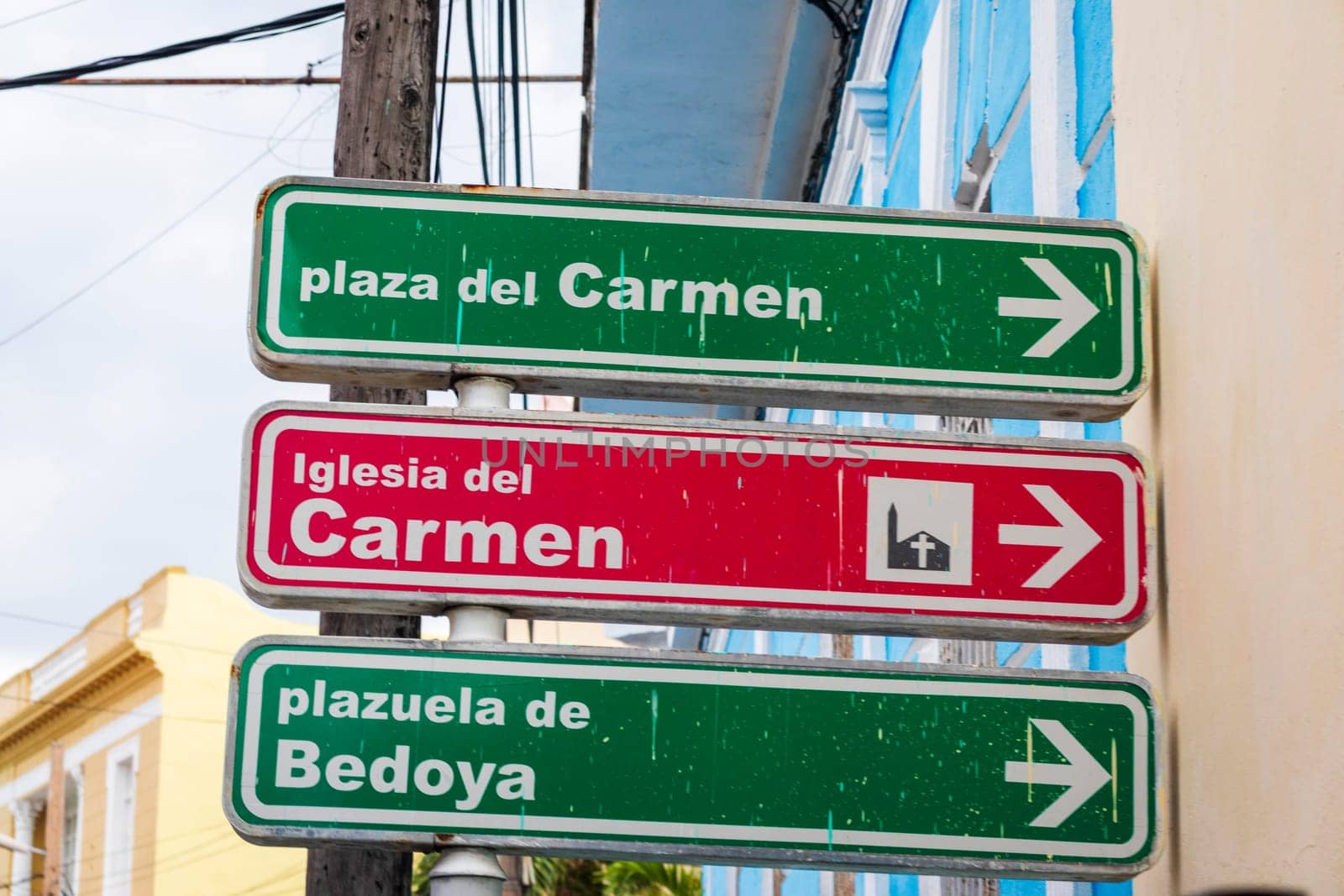 Concept shot of the street of an old Cuban city