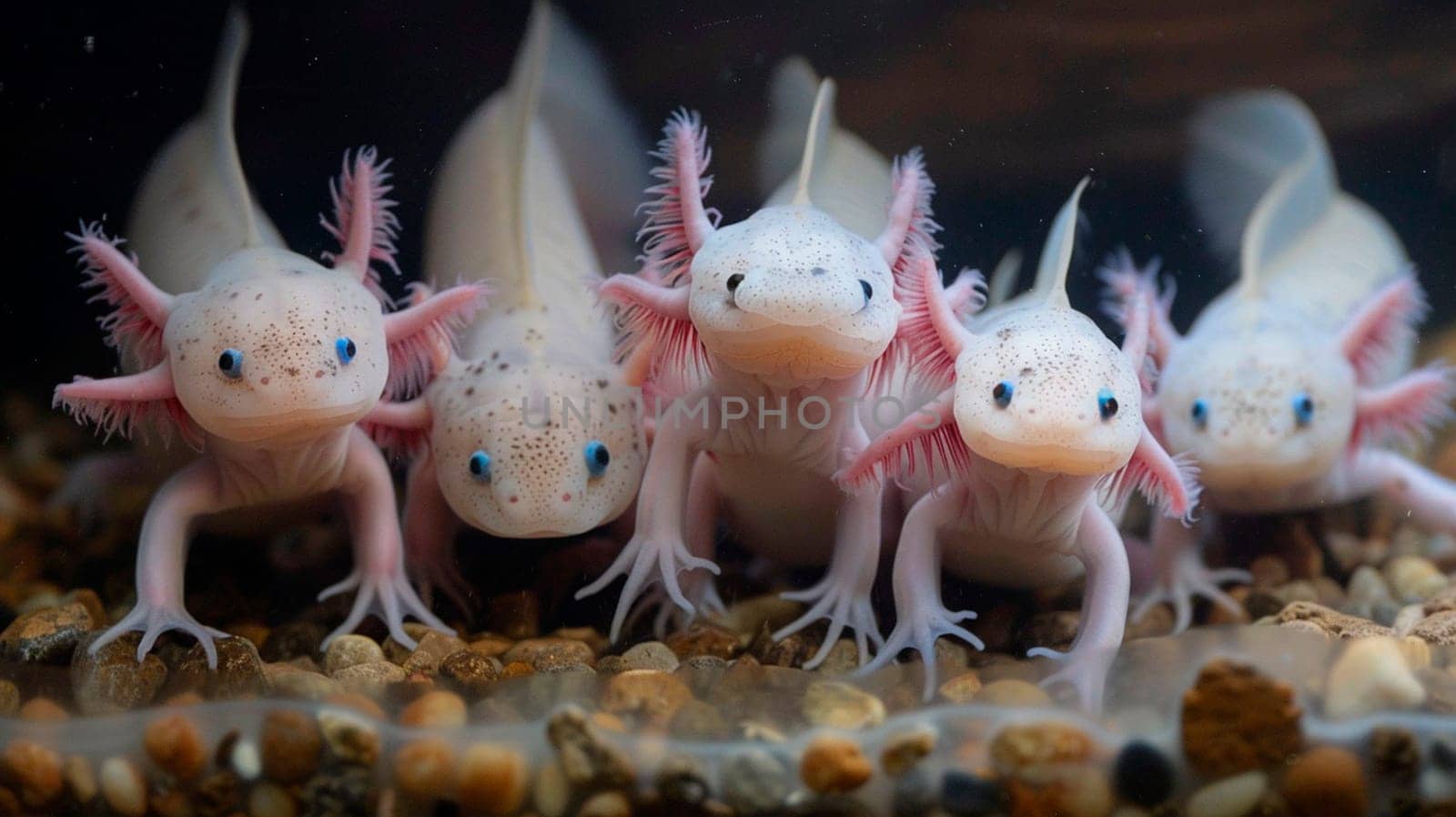 axolotl in an aquarium. Selective focus. nature.