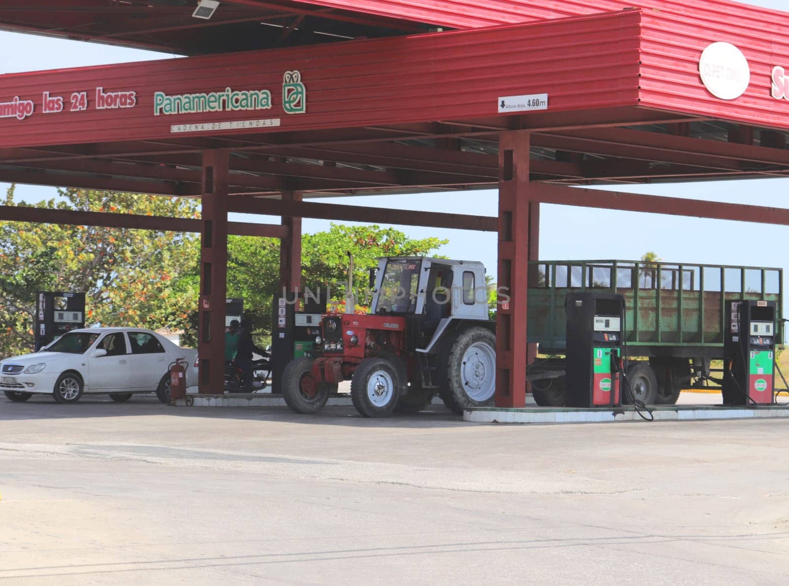 03.03.2024 - Cayo Coco Island, Cuba - Shot of a petrol station