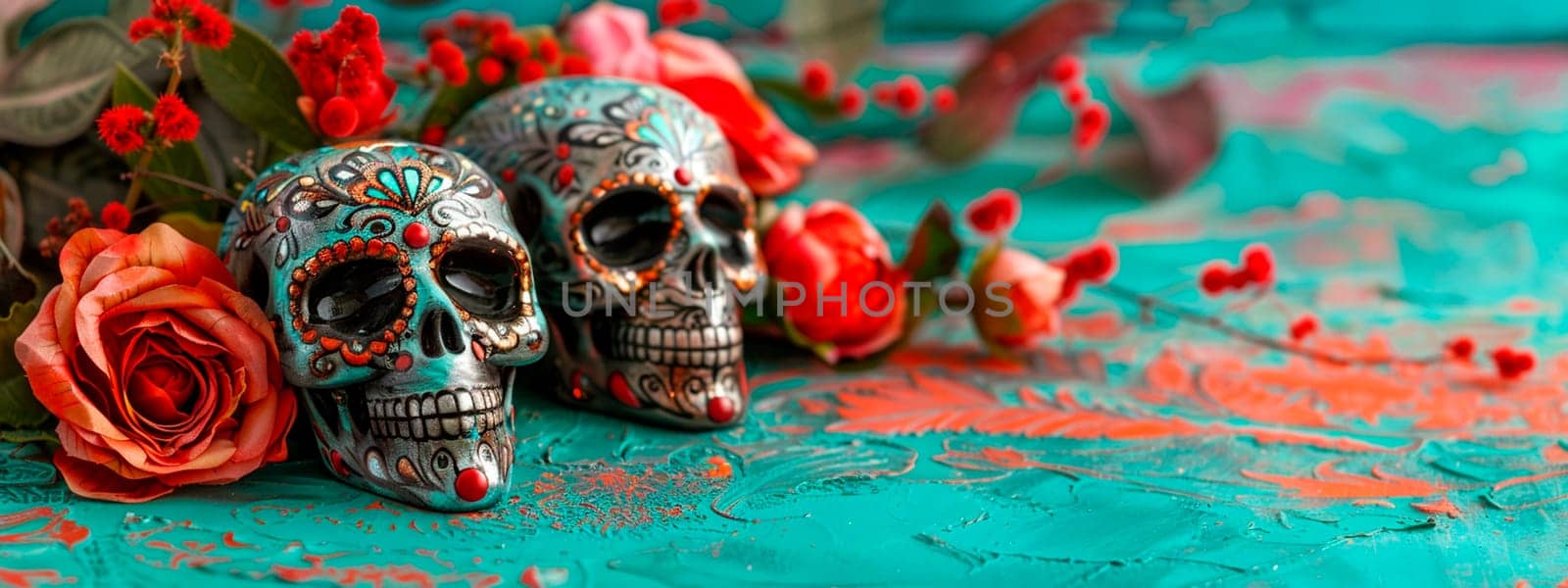 skull for day of the dead. selective focus. holiday.