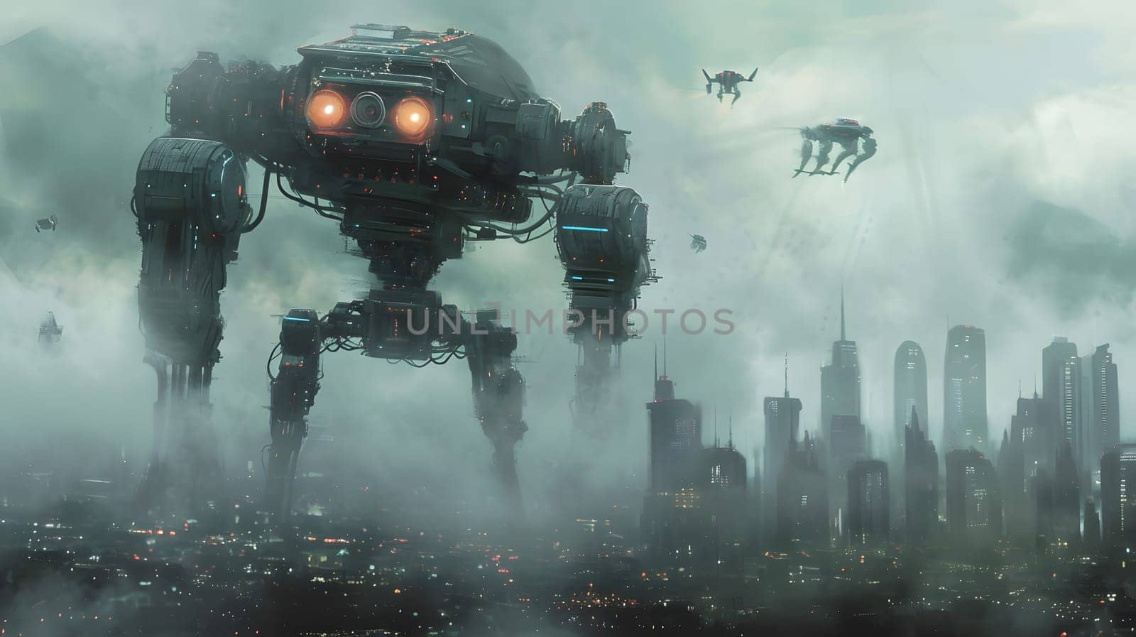 war of the future, invasion of robots, generative ai by Chechotkin