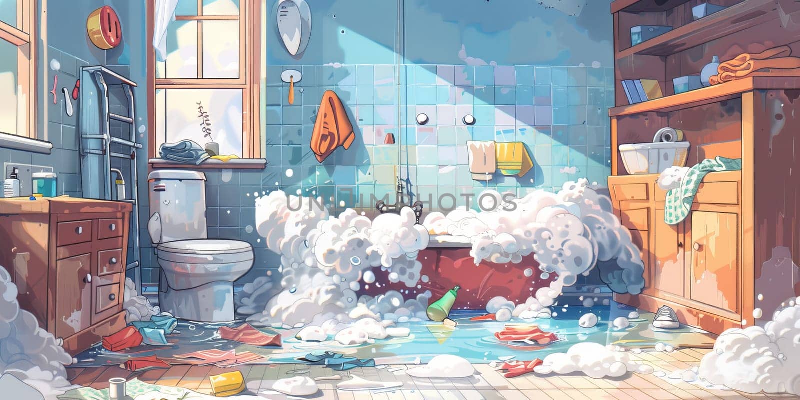 A real mess in the bathroom, heavily soiled bathroom by Kadula