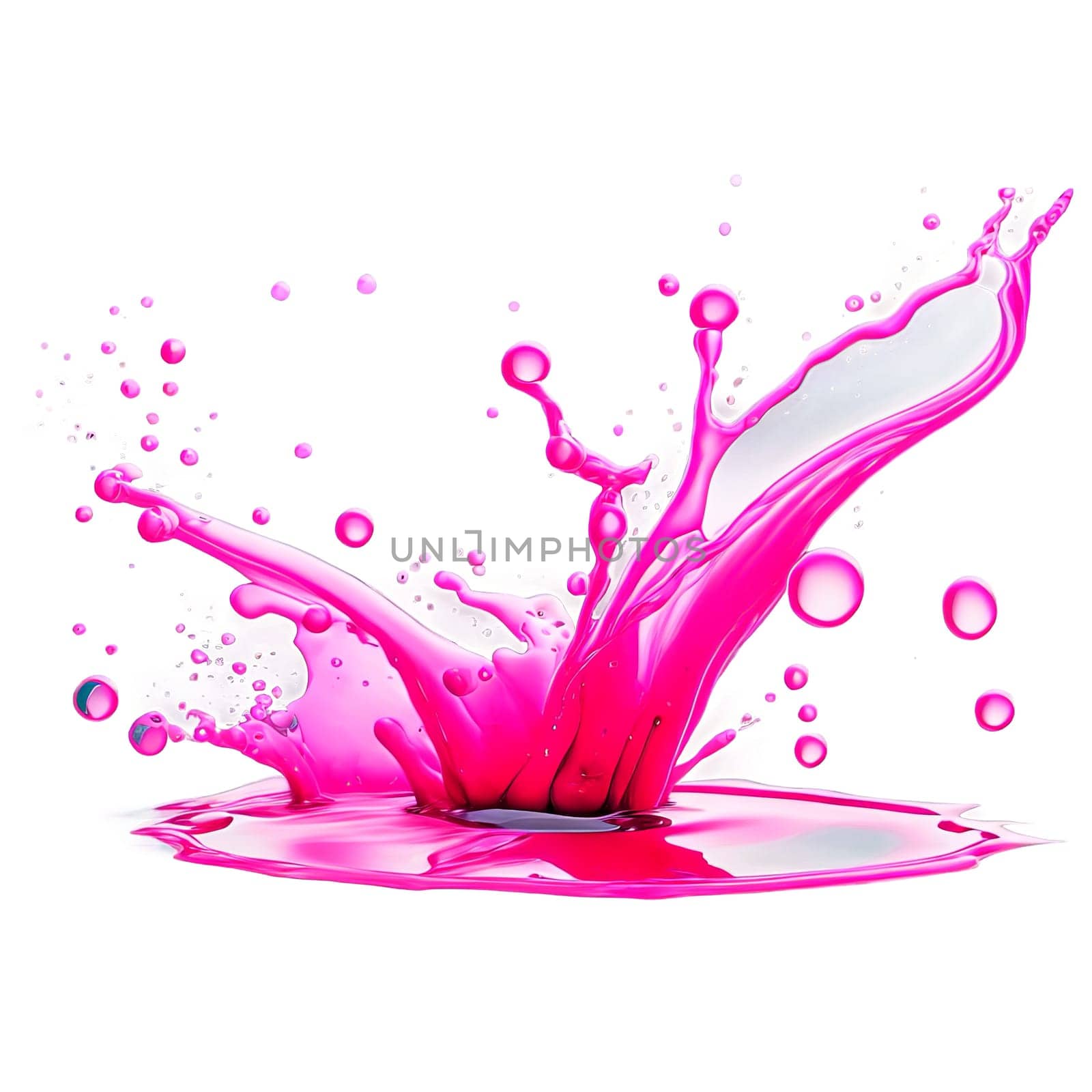 Vibrant drop water paint strokes merge in a dance of colors on a transparent canvas.